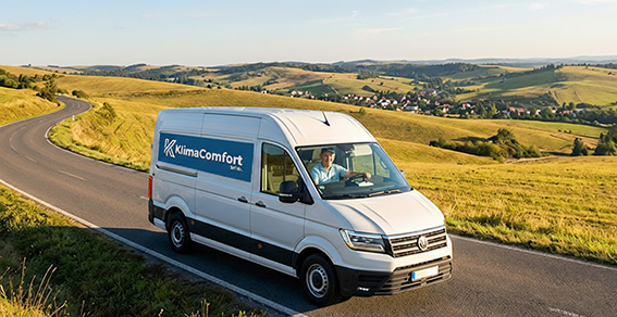 Naše montážne vozidlo na ceste